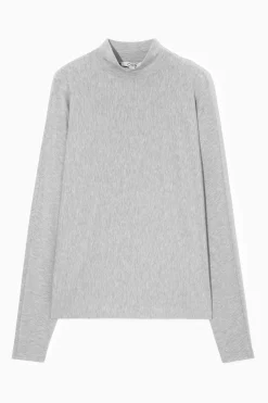 TOP HOLGADO DE MANGA LARGA Y CUELLO VUELTO*COS Outlet