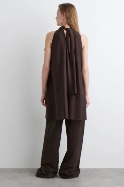 VESTIDO CORTO FLUIDO CON CUELLO HALTER*COS Fashion