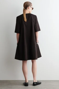 VESTIDO DE ALGODÓN CON TABLAS Y MEDIA CREMALLERA*COS Clearance