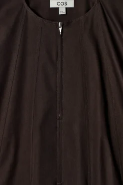 VESTIDO DE ALGODÓN CON TABLAS Y MEDIA CREMALLERA*COS Clearance