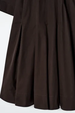 VESTIDO DE ALGODÓN CON TABLAS Y MEDIA CREMALLERA*COS Clearance