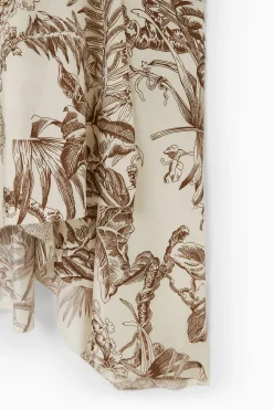 VESTIDO DE SEDA CON ESTAMPADO BOTÁNICO*COS Sale