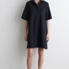 VESTIDO ELÁSTICO CON CUELLO DE POLO*COS Discount