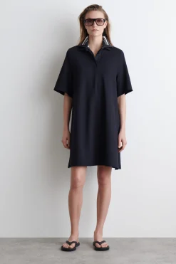 VESTIDO ELÁSTICO CON CUELLO DE POLO*COS Discount