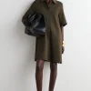 VESTIDO ELÁSTICO CON CUELLO DE POLO*COS Online