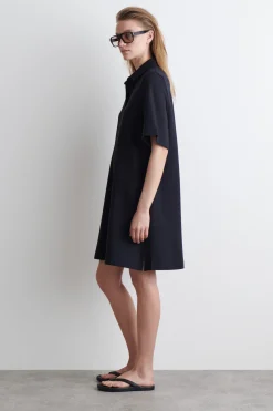 VESTIDO ELÁSTICO CON CUELLO DE POLO*COS Discount