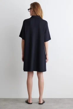 VESTIDO ELÁSTICO CON CUELLO DE POLO*COS Discount