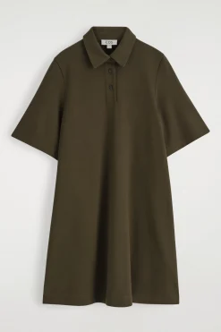 VESTIDO ELÁSTICO CON CUELLO DE POLO*COS Online