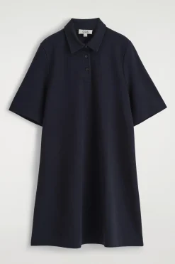 VESTIDO ELÁSTICO CON CUELLO DE POLO*COS Discount