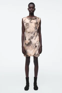 VESTIDO ESTAMPADO DRAPEADO DE SEDA*COS Fashion