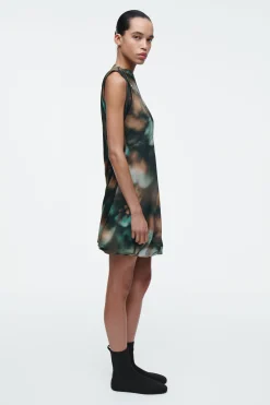 VESTIDO ESTAMPADO DRAPEADO DE SEDA*COS Outlet