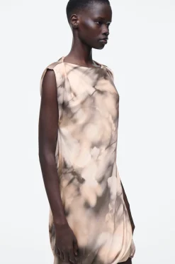 VESTIDO ESTAMPADO DRAPEADO DE SEDA*COS Fashion