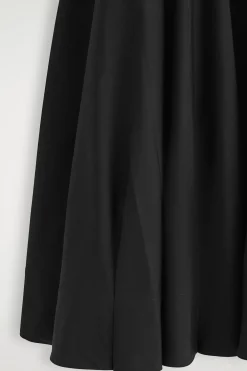 VESTIDO EVASÉ DE ALGODÓN CON CUELLO BARCO*COS Sale