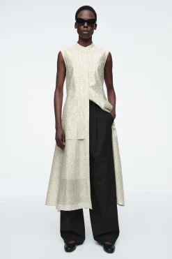 VESTIDO FLUIDO ESTAMPADO CON LAZADA*COS Hot