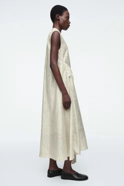 VESTIDO FLUIDO ESTAMPADO CON LAZADA*COS Hot