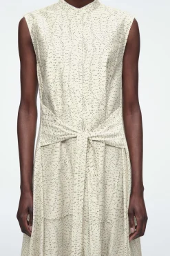 VESTIDO FLUIDO ESTAMPADO CON LAZADA*COS Hot