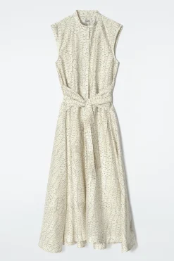VESTIDO FLUIDO ESTAMPADO CON LAZADA*COS Hot