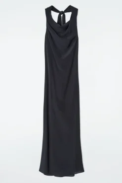 VESTIDO LARGO CON CUELLO DRAPEADO*COS Online