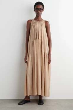 VESTIDO LARGO CON CUELLO HALTER FRUNCIDO*COS Discount