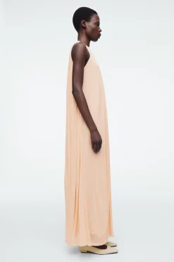 VESTIDO LARGO CON CUELLO HALTER FRUNCIDO*COS Outlet