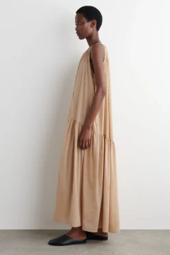 VESTIDO LARGO CON CUELLO HALTER FRUNCIDO*COS Discount