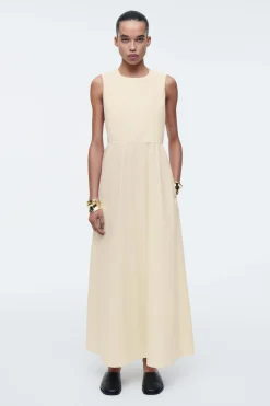 VESTIDO LARGO DE ALGODÓN CON ESPALDA ABIERTA*COS Online