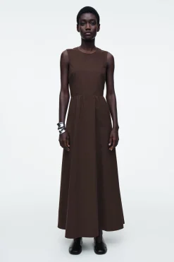 VESTIDO LARGO DE ALGODÓN CON ESPALDA ABIERTA*COS Discount