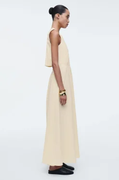 VESTIDO LARGO DE ALGODÓN CON ESPALDA ABIERTA*COS Online