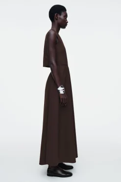 VESTIDO LARGO DE ALGODÓN CON ESPALDA ABIERTA*COS Discount