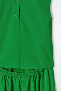 VESTIDO LARGO DE ALGODÓN CON ESPALDA ABIERTA*COS Fashion