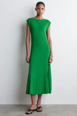 VESTIDO LARGO DE PUNTO PLISADO*COS Outlet