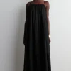 VESTIDO LARGO PLISADO DE LINO*COS Sale