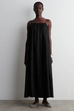 VESTIDO LARGO PLISADO DE LINO*COS Sale