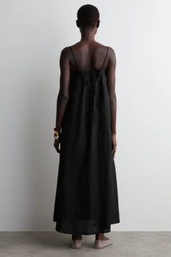 VESTIDO LARGO PLISADO DE LINO*COS Sale