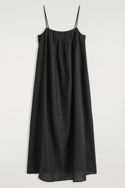 VESTIDO LARGO PLISADO DE LINO*COS Sale