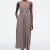VESTIDO MIDI CON CINTURA FRUNCIDA A RAYAS*COS Outlet