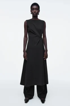 VESTIDO MIDI CON DETALLE DE NUDO*COS Outlet