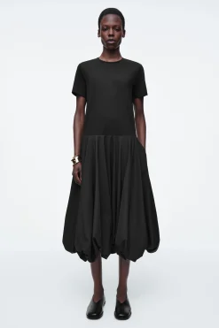 VESTIDO MIDI CON DOBLADILLO ESTILO GLOBO*COS Outlet