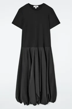VESTIDO MIDI CON DOBLADILLO ESTILO GLOBO*COS Outlet