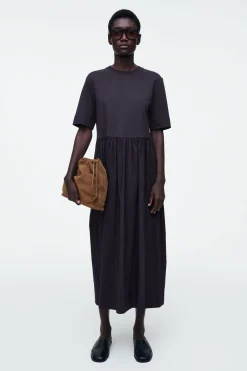 VESTIDO MIDI CON PANELES EN CONTRASTE*COS Sale