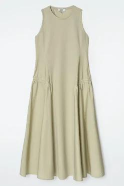 VESTIDO MIDI CON PANELES FRUNCIDOS*COS Sale