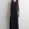 VESTIDO MIDI DE ALGODÓN CON VOLANTES*COS Sale