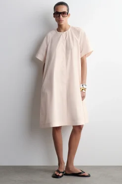 VESTIDO MIDI DE ALGODÓN CON MANGAS RAGLÁN*COS Hot