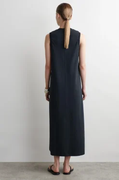 VESTIDO MIDI DE ALGODÓN CON VOLANTES*COS Sale