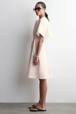 VESTIDO MIDI DE ALGODÓN CON MANGAS RAGLÁN*COS Hot