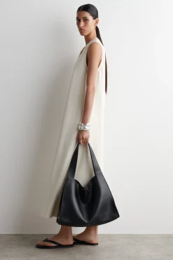 VESTIDO MIDI DE ALGODÓN CON VOLANTES*COS Best
