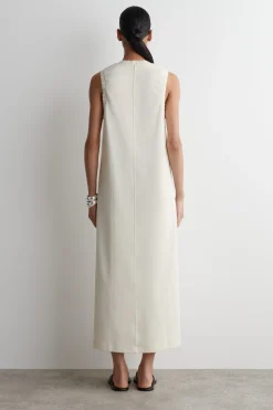 VESTIDO MIDI DE ALGODÓN CON VOLANTES*COS Best