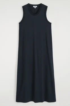 VESTIDO MIDI DE ALGODÓN CON VOLANTES*COS Sale