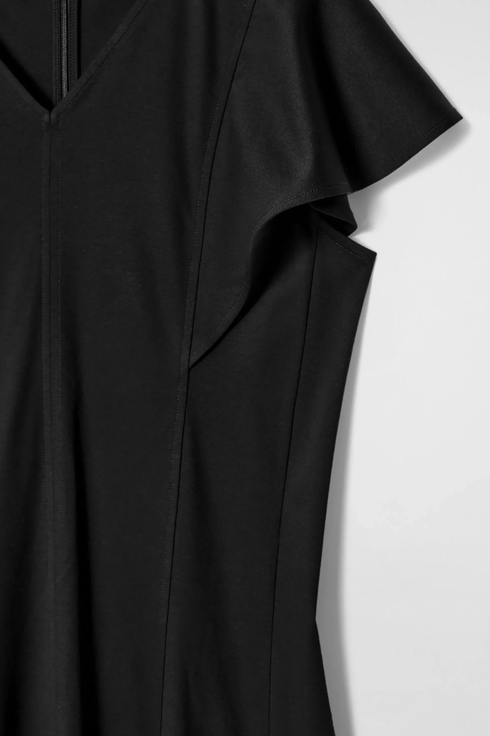 VESTIDO MIDI DE ALGODÓN CON MANGAS PÉTALO*COS Outlet