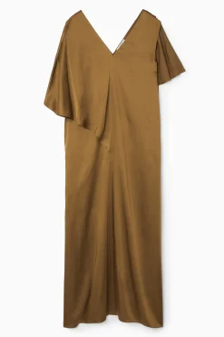 VESTIDO MIDI DE SATÉN ASIMÉTRICO*COS Fashion